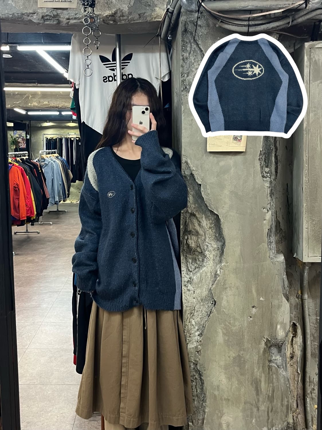 나이스 고스트 클럽 가디건 블루 L #csz2213 상품이미지1