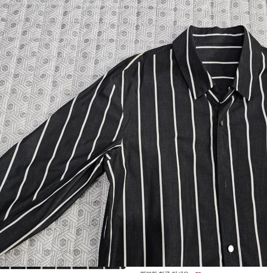 한섬 시스템 SYSTEM 오버핏 스트라이프 셔츠 100~105 상품이미지3