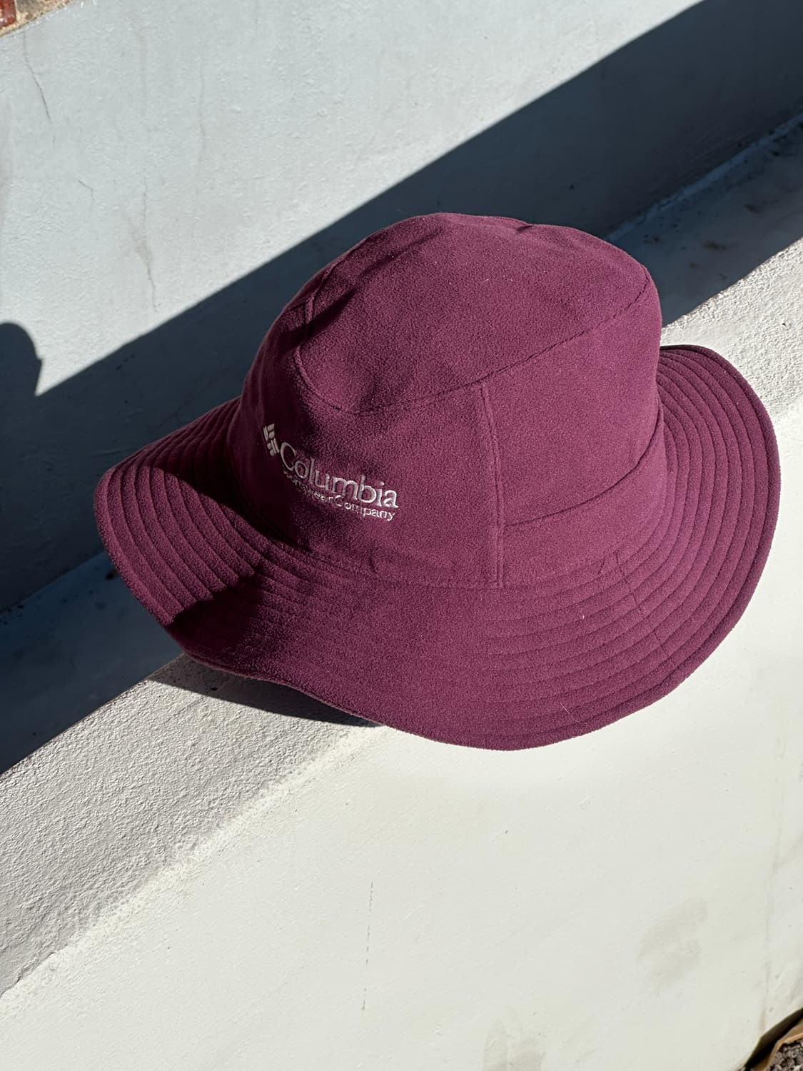 [M] 컬럼비아 로고 버건디 플리스 정글모 부니햇 모자 상품이미지2