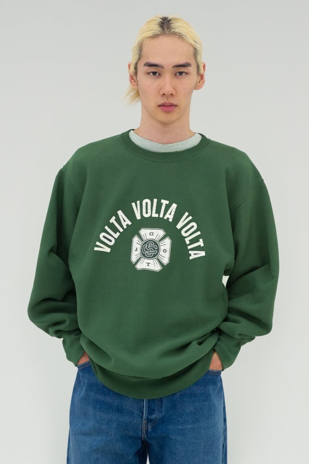 [6] 시오타 CIOTA Printed Sweatshirt (GREEN) 상품이미지1