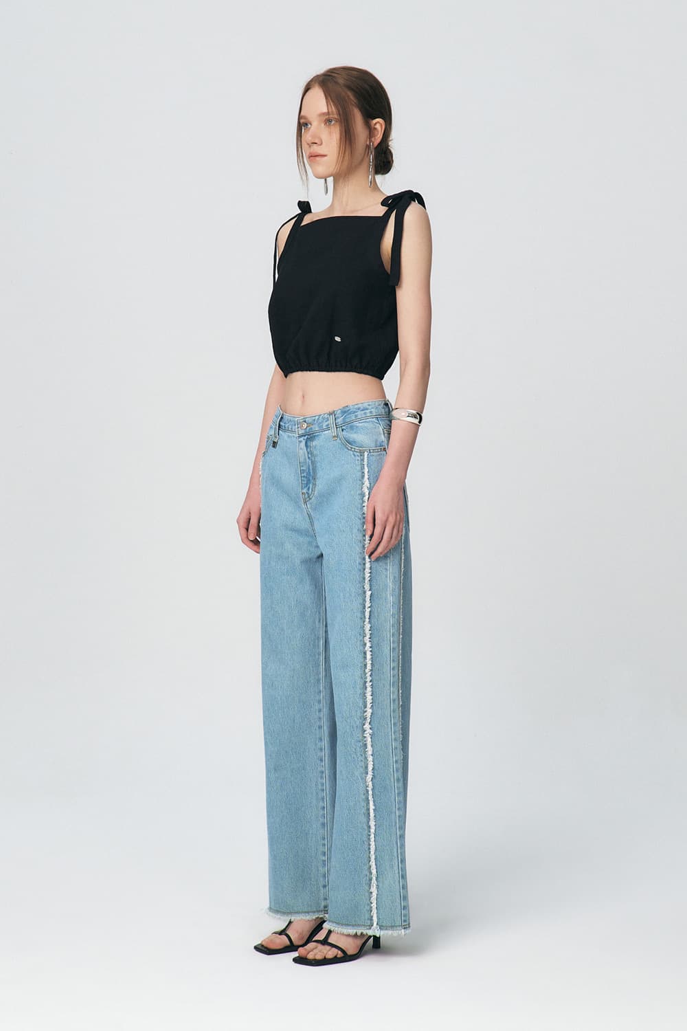 쿠메 Kume Wide Denim Pants 라이트블루 상품이미지2