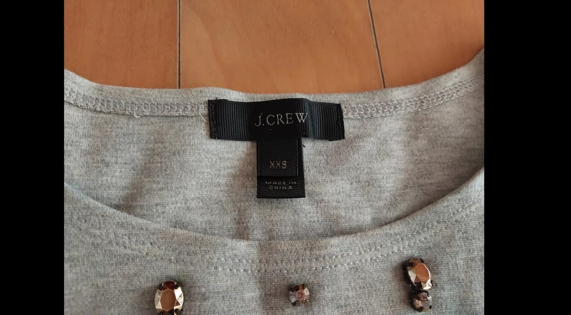 제이크루 회색 비즈 반팔티 상품이미지4