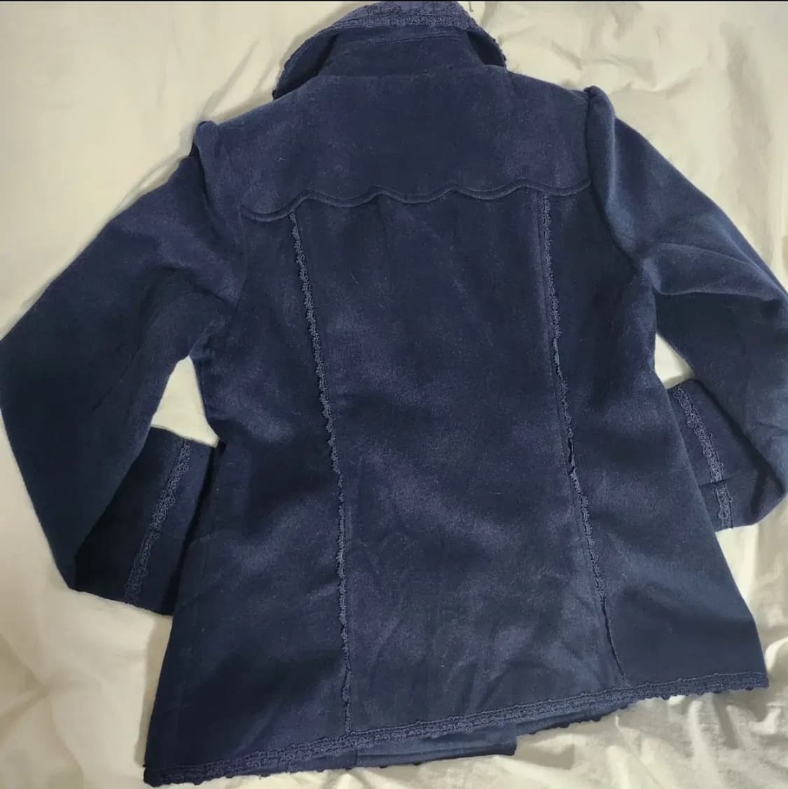 엑시즈팜 네이비 고딕 고스 레이스 반코트 숏코트 자켓 갸루 상품이미지2