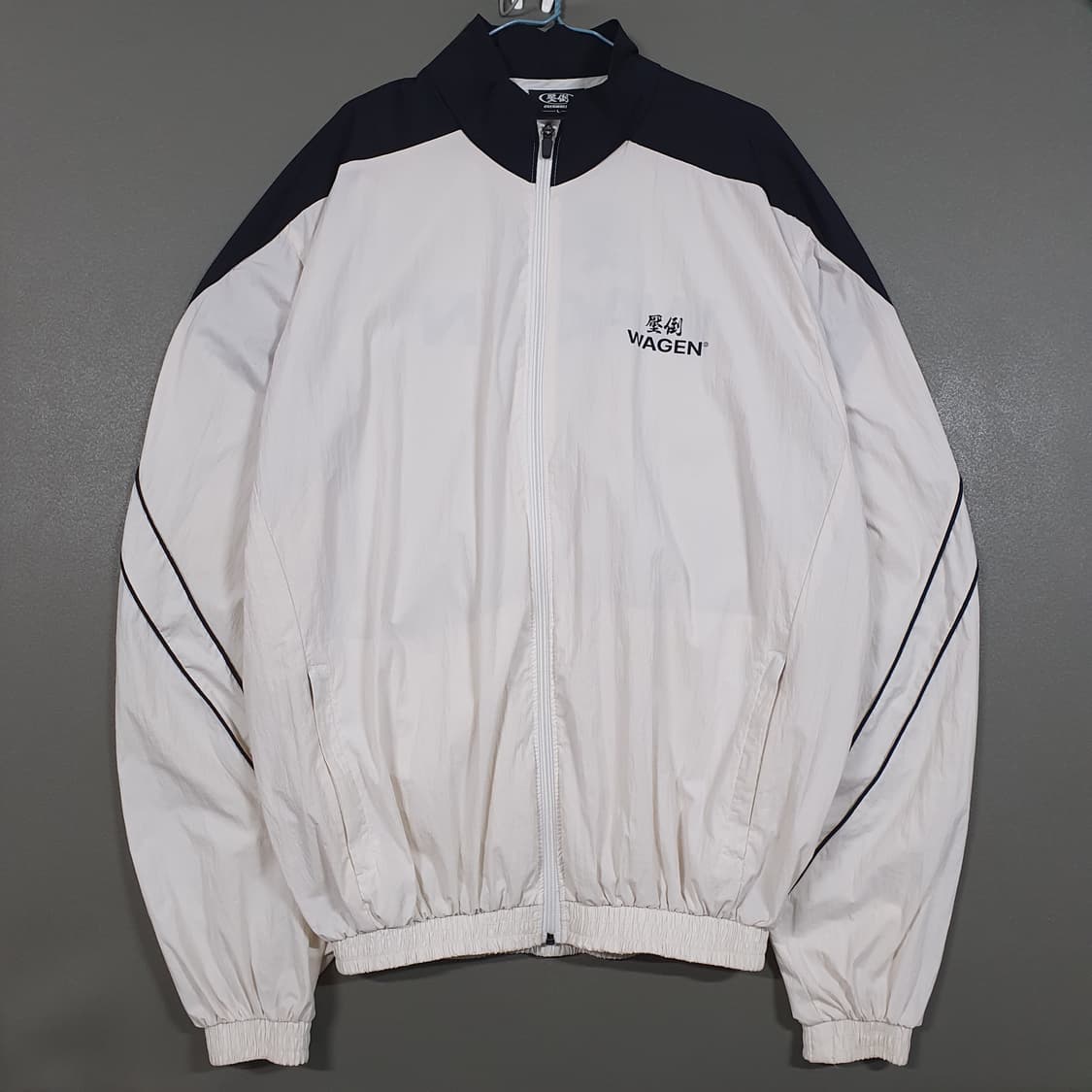 L) 압도 003 WAGEN 윈드브레이커 화이트 바람막이 자켓 희귀 상품이미지4
