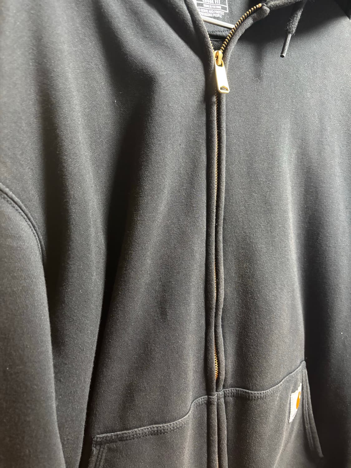 칼하트 루즈핏 후드집업 블랙 상품이미지3