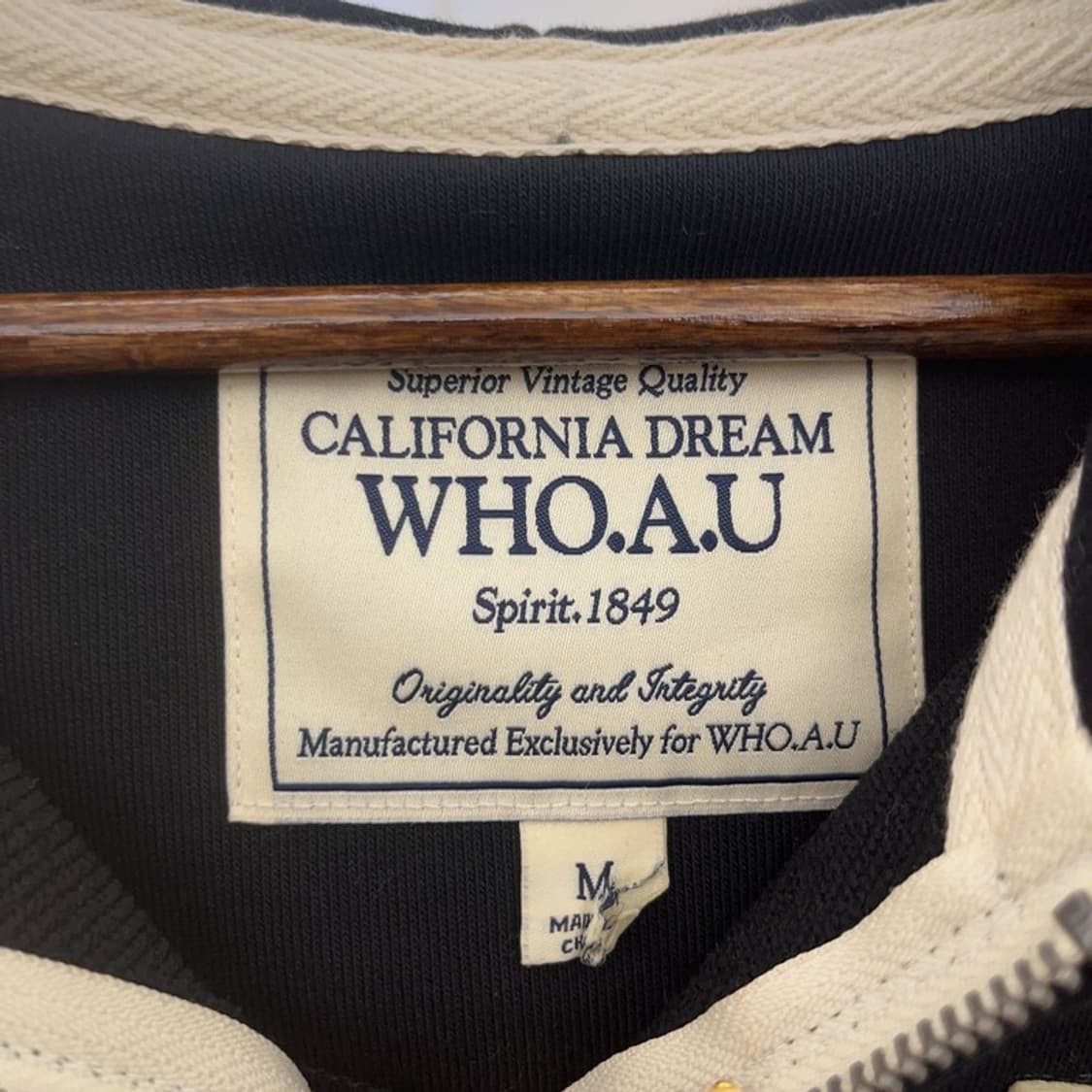 후아유 올드스쿨 레트로 빈티지 레터링 후드집업 M C09423 상품이미지5