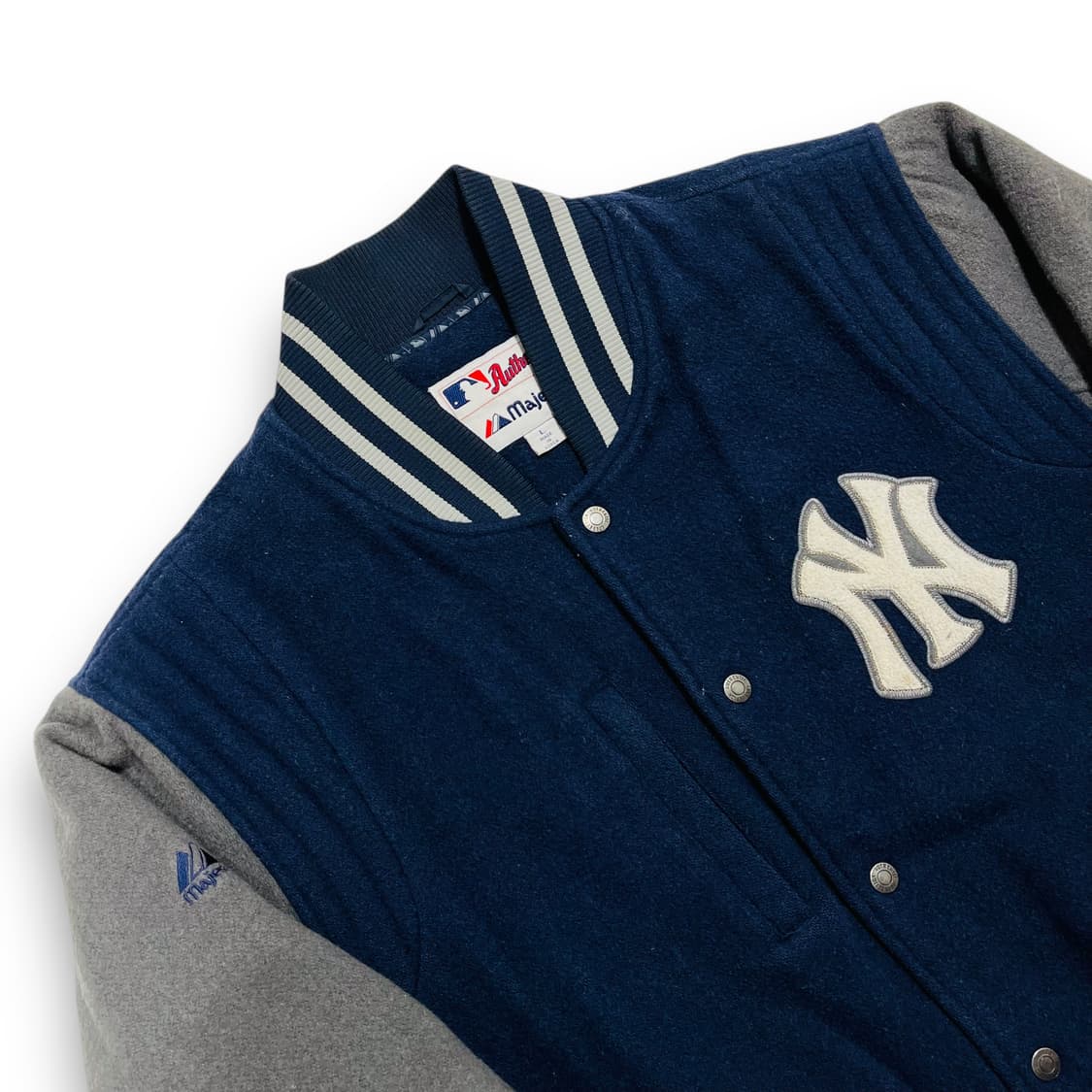 마제스틱 양키즈 로고 올드스쿨 힙합 울 바시티 상품이미지2