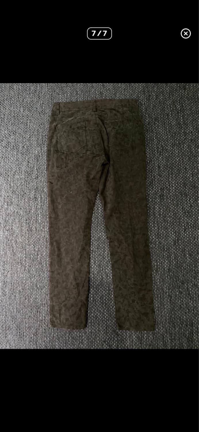 Green Leopard Pattern Slim Fit Pants 상품이미지2