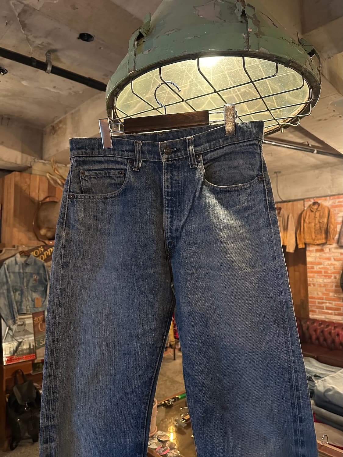 70s USA 빈티지 리바이스 505 66전기 셀비지 데님 팬츠 상품이미지2