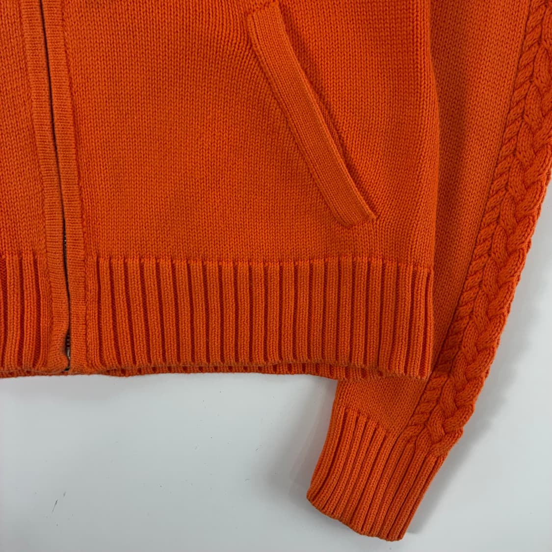 Polo  랄프로렌 스포츠 자수 코튼 오렌지 니트 집업  상품이미지4
