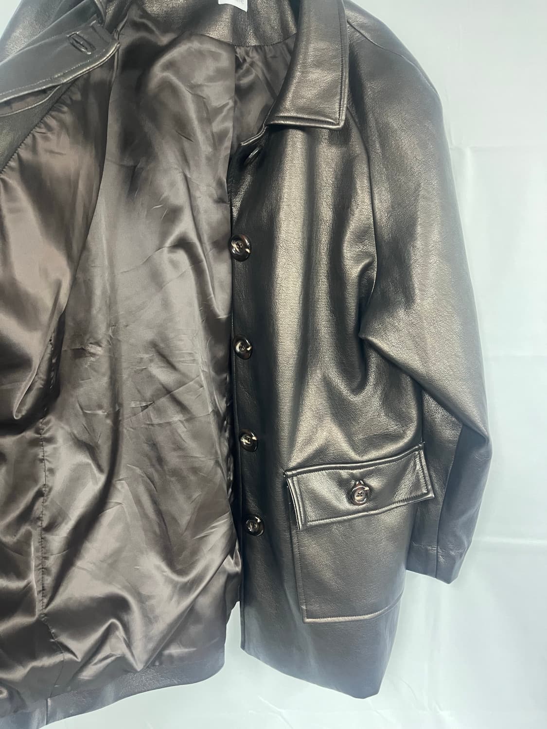 마그넷 아카이브 비건 레더자켓 다크브라운 상품이미지5