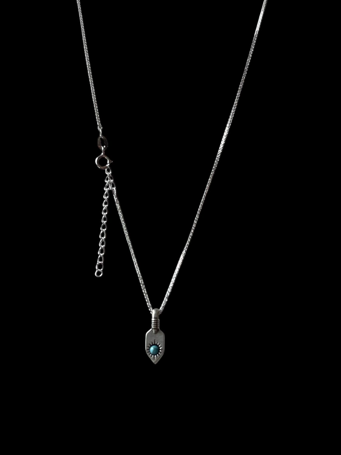 터키석 빈티지 체인목걸이 상품이미지2