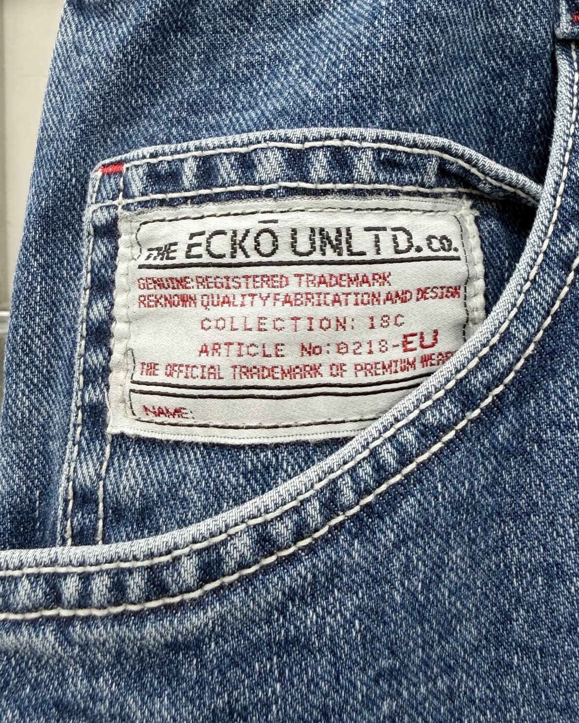 에코 언리미티드 00s 와이드 인디고 데님 팬츠 상품이미지9