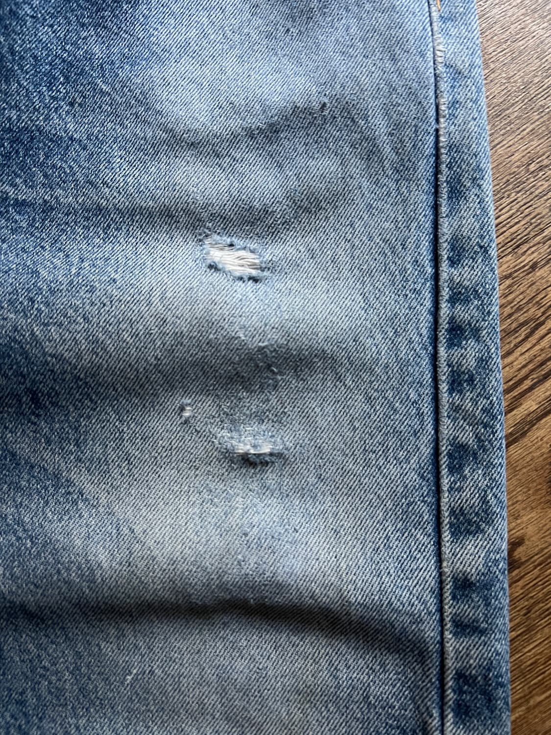 [34]리바이스 505 빈티지 데미지드 워싱 데님 팬츠 상품이미지4