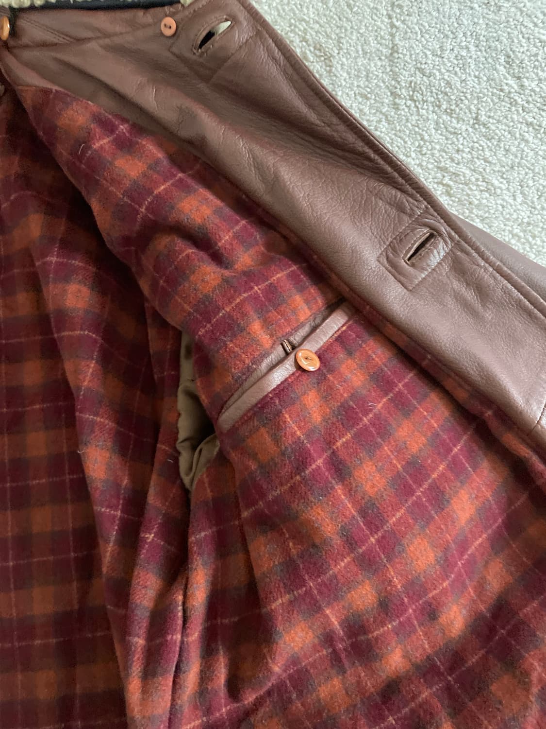 vintage men's sheepskin coat 상품이미지6