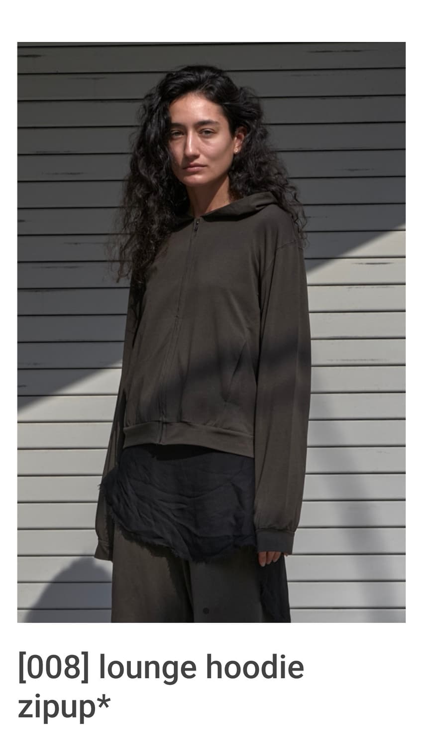 머듈 라운지 후드집업 올리브 3 상품이미지1