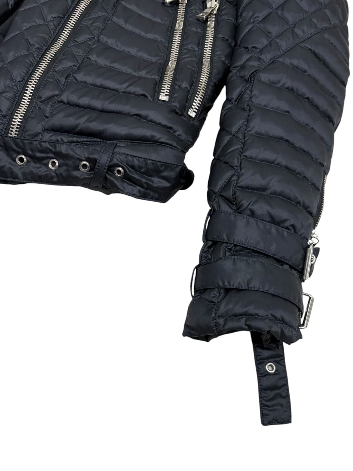 발망 퀼팅 바이커 자켓 블랙 상품이미지4