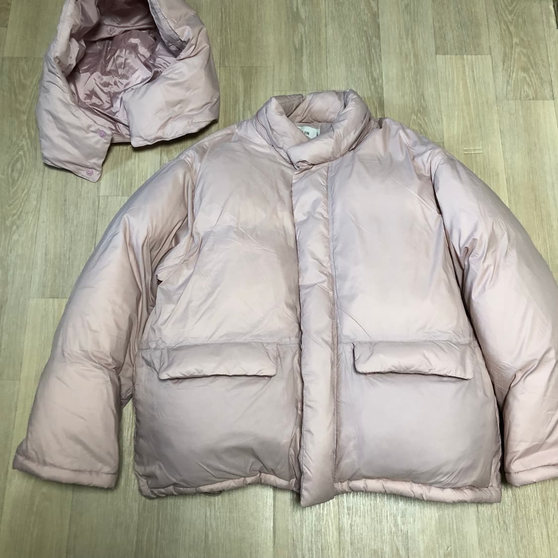 (L) 키뮤어 KIIMUIR 덕다운 벌룬 플라켓 다운 점퍼 패딩 핑크 상품이미지5