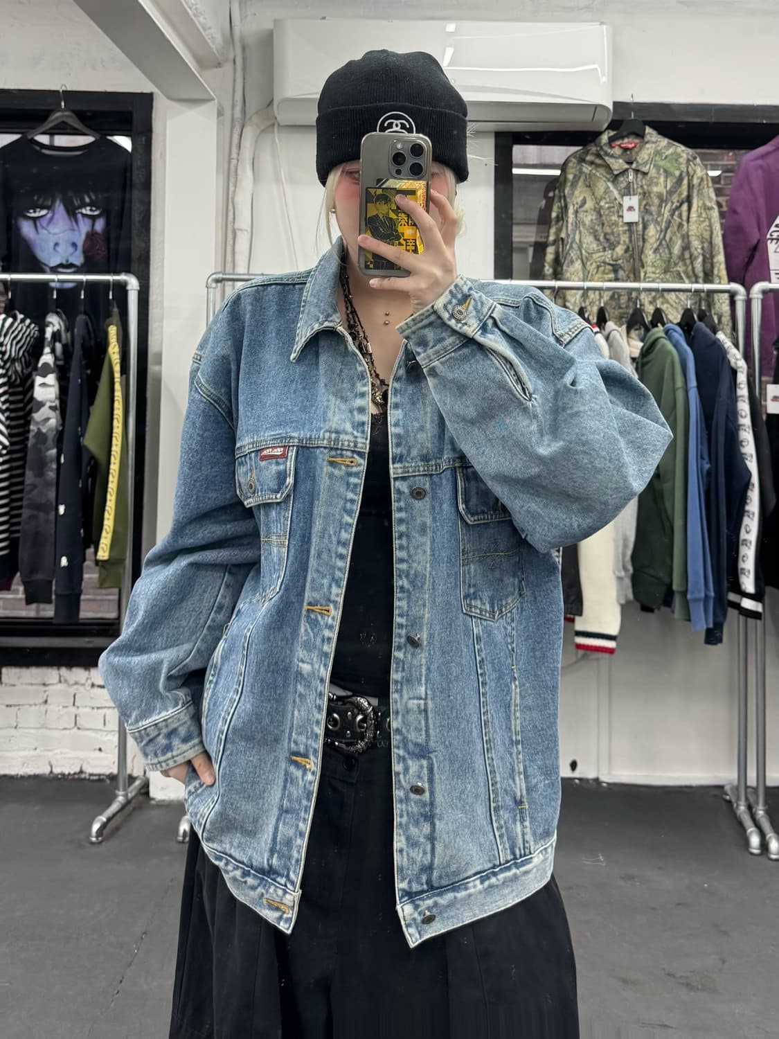 펠레펠레 오버핏 빅패치 데님자켓 상품이미지3