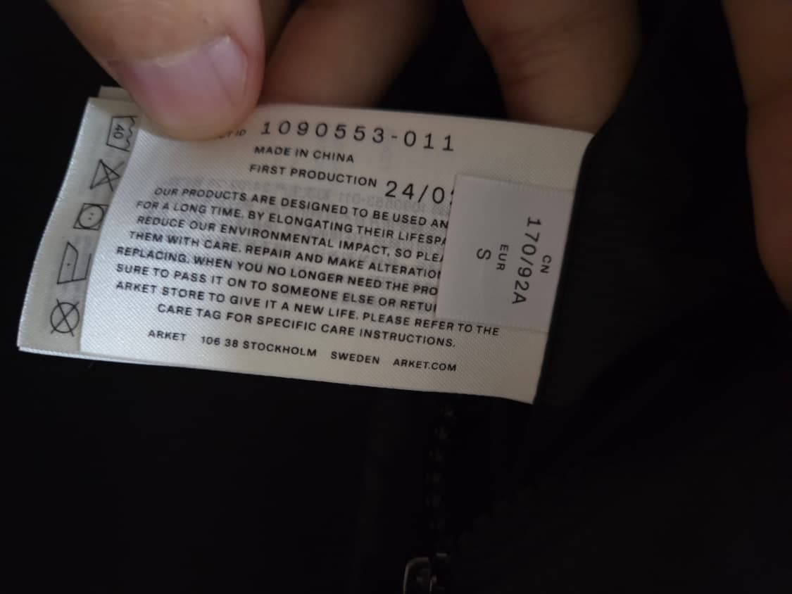아르켓 스포티 다운 패딩 블랙 S 미사용 상품이미지3
