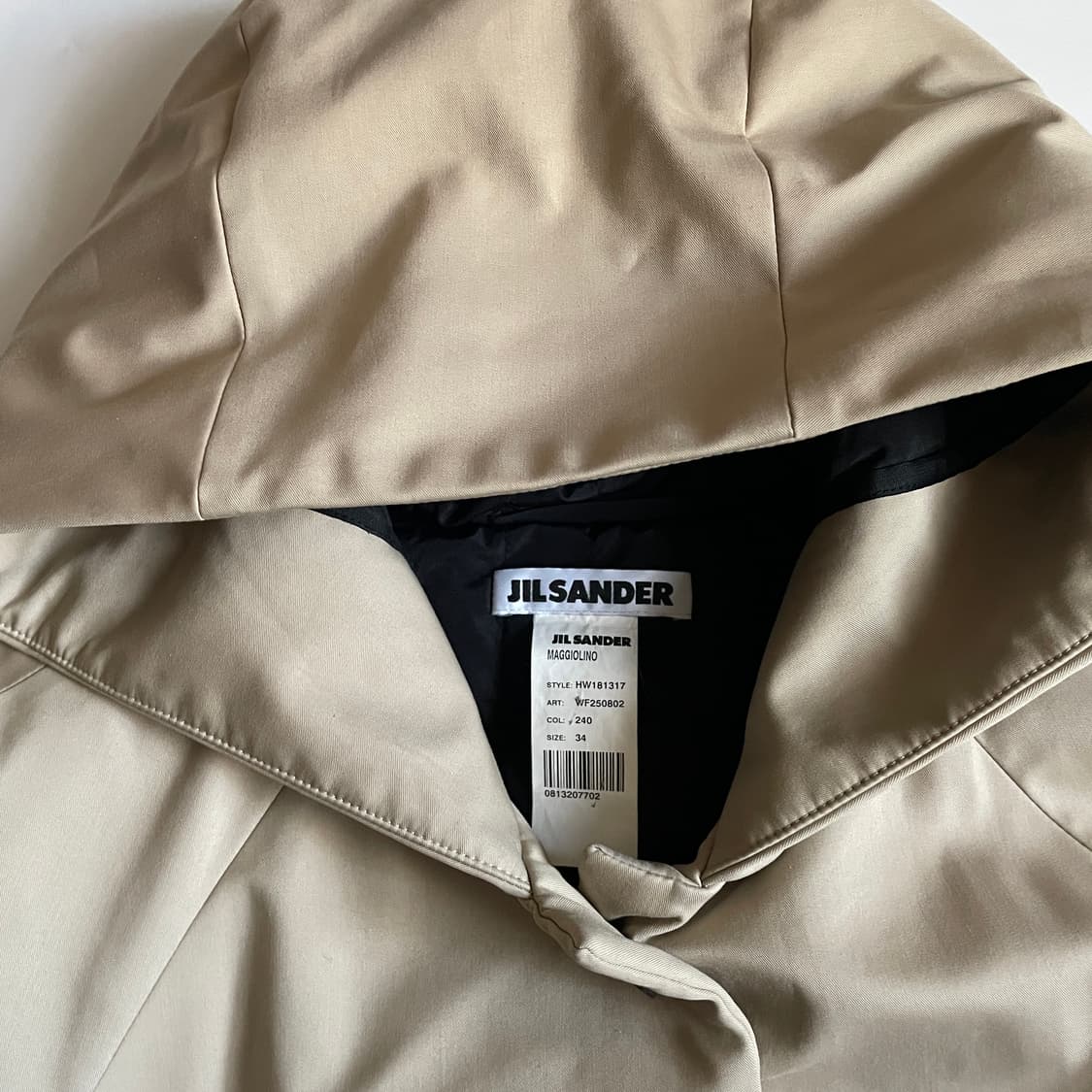 Jil sander 질샌더 베이지 후드 파카 상품이미지2