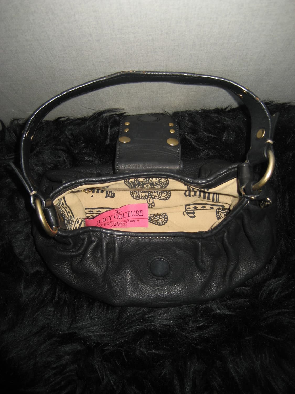 JUICY COUTURE 쥬시꾸뛰르 빈티지 레더 숄더백 오네갸루 펑크 상품이미지7