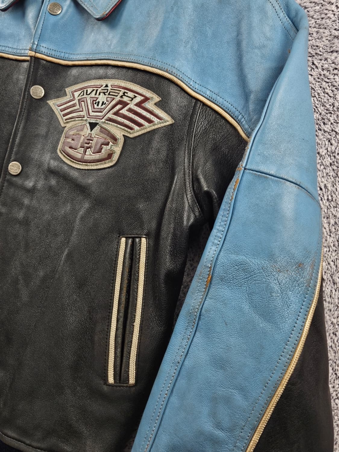 90's 아비렉스 스넉&폭스 인디언컨트리 가죽 자켓 (M) / 10976 상품이미지5