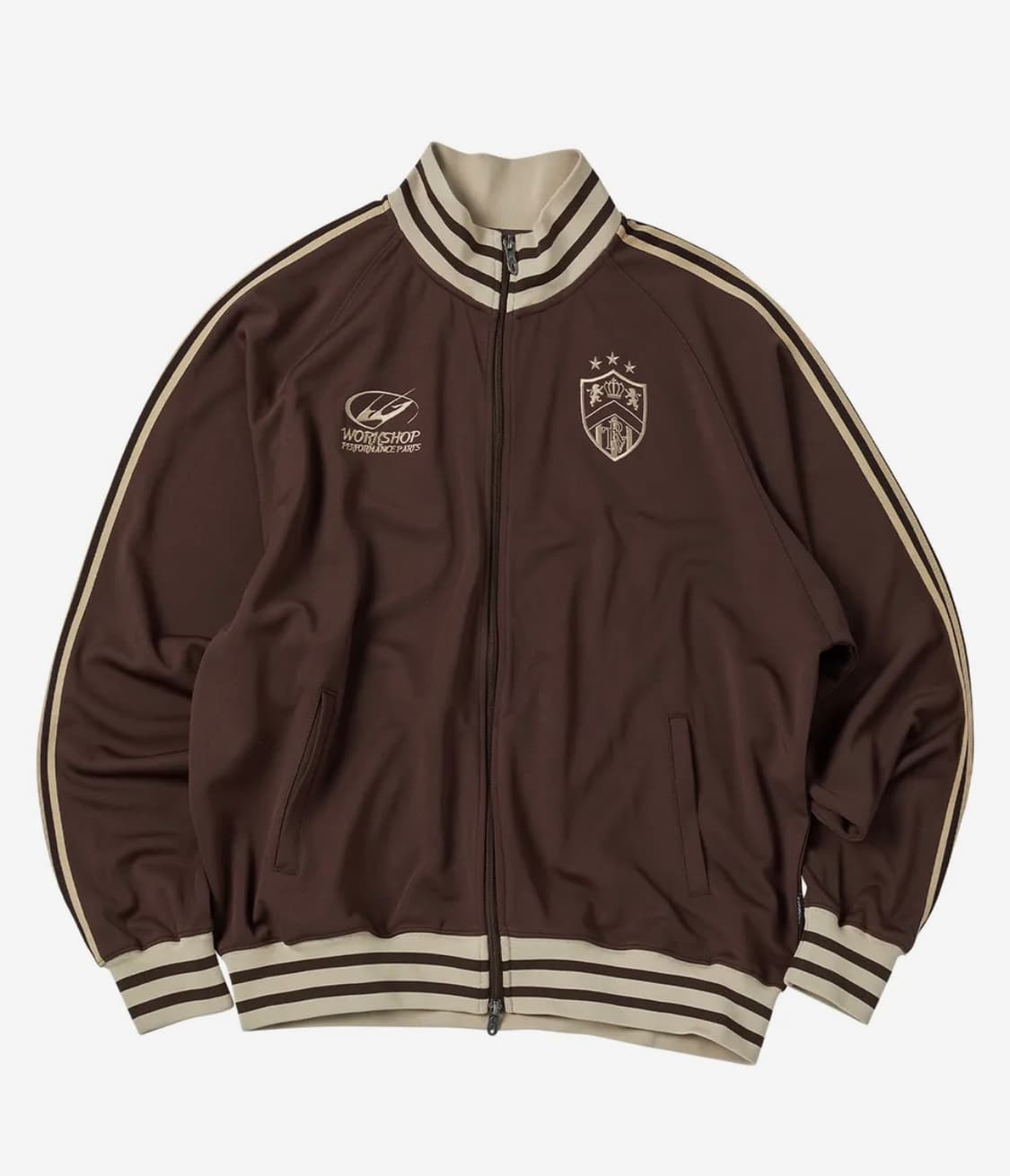 트레블 져지 트랙 자켓 브라운 상품이미지1