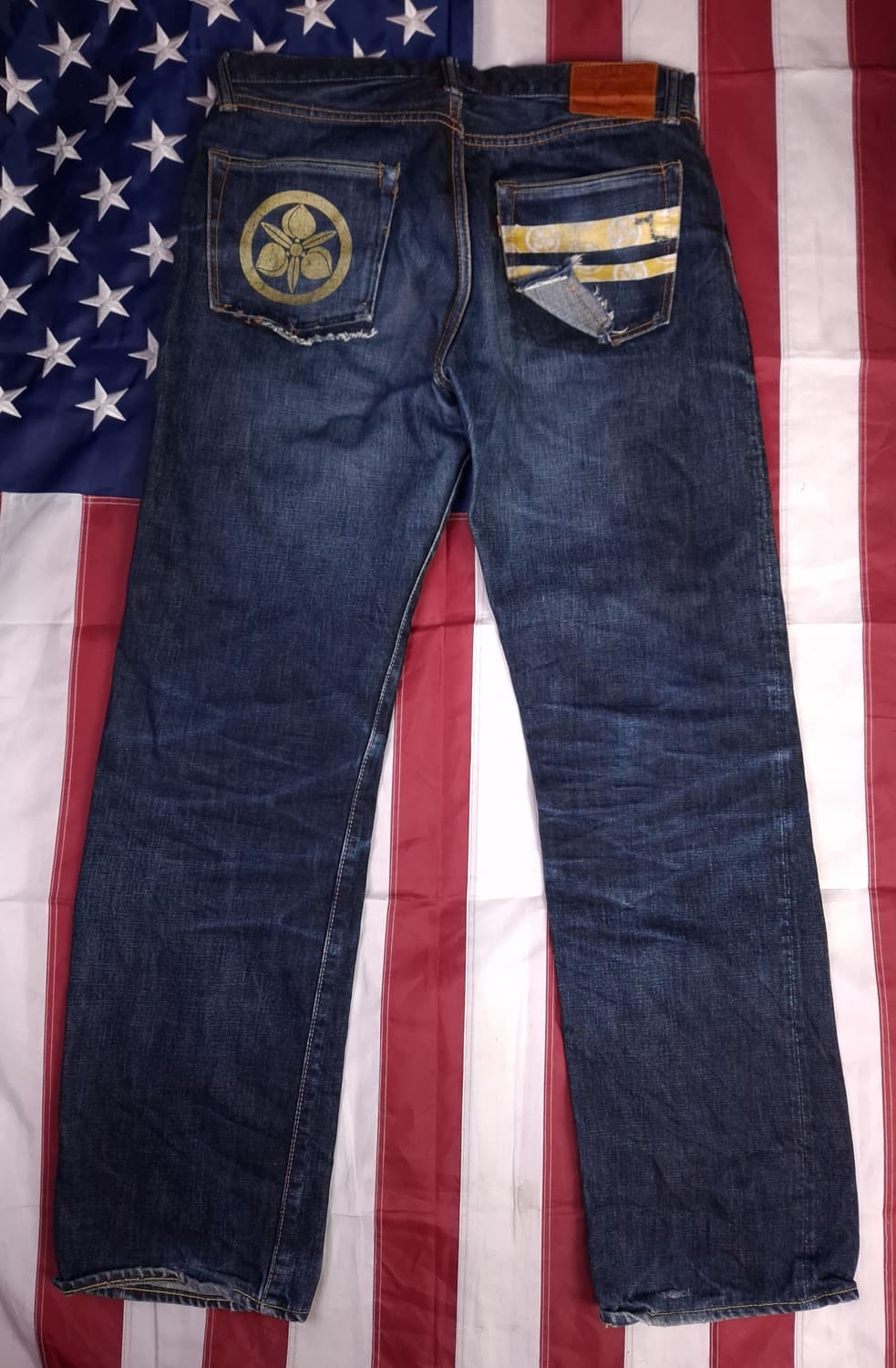 오리지날 모모타로진 버튼플라이 셀비지 데님팬츠 상품이미지2