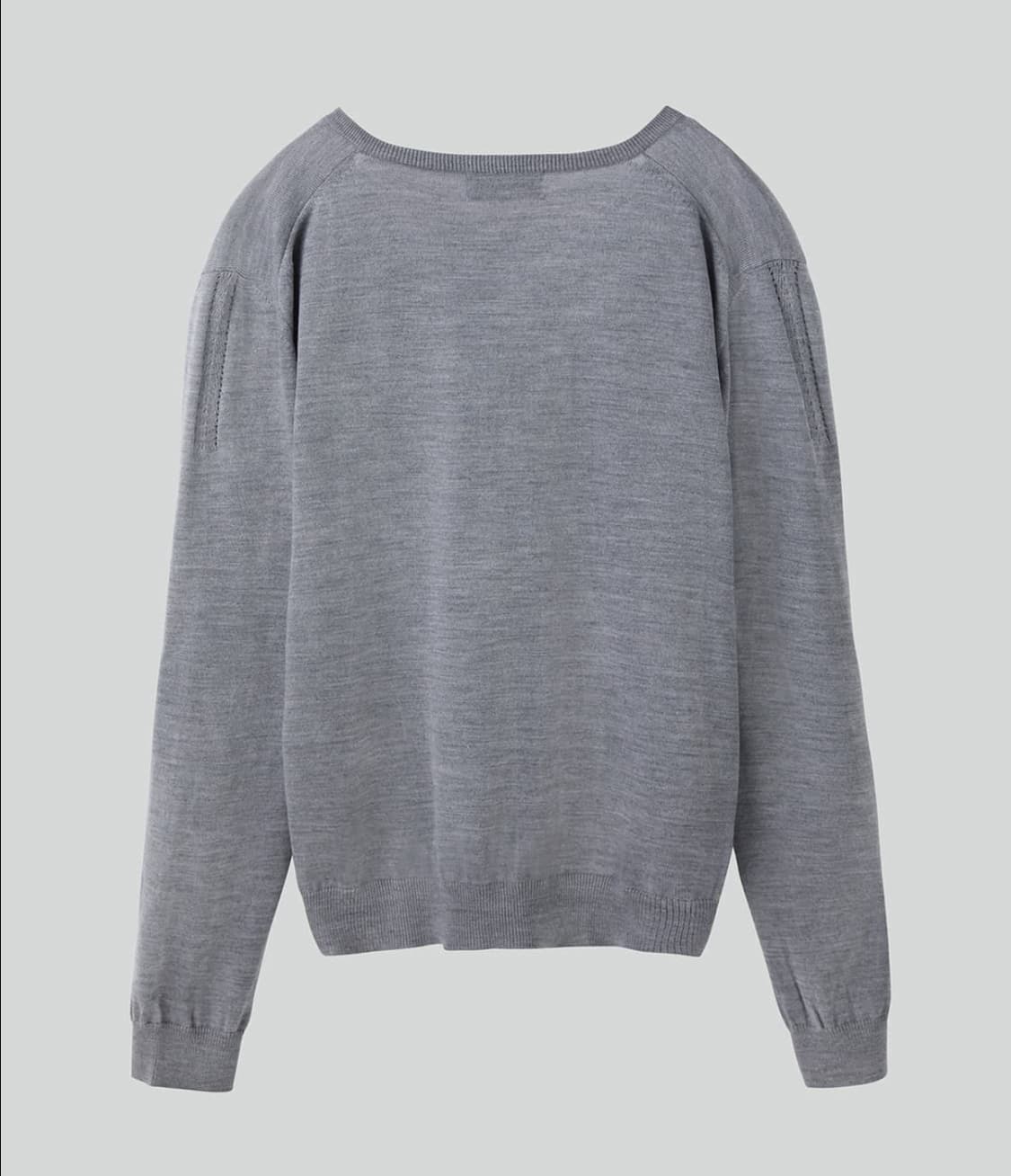 [새상품] 렉토 24FW 클래식 브이넥 니트 스웨터 그레이 상품이미지4