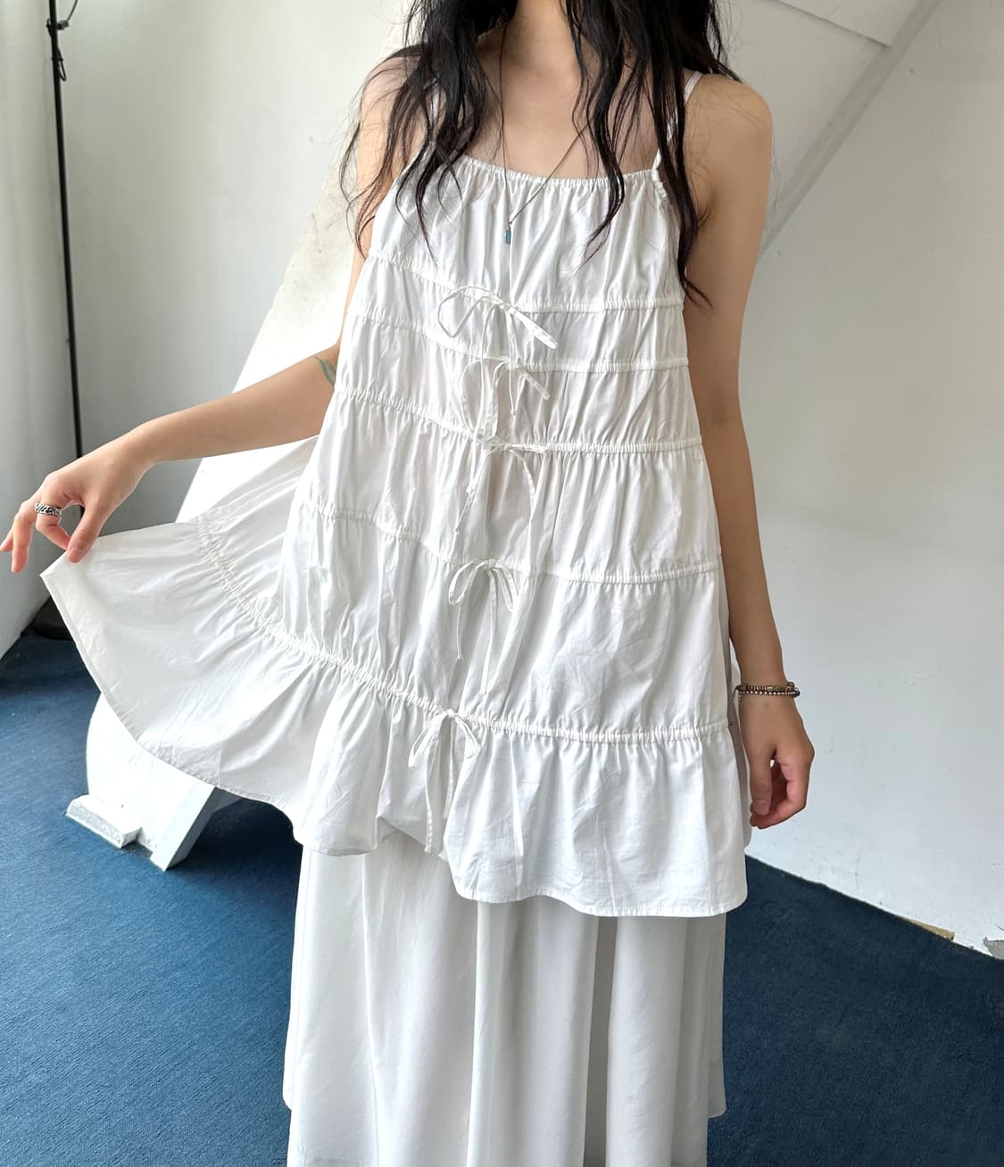 Wide silhouette cotton string sleeveless 상품이미지9