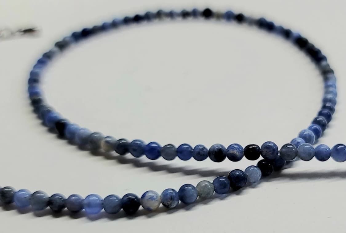 천연 원석 소달라이트 목걸이 그레이블루 초커 상품이미지2