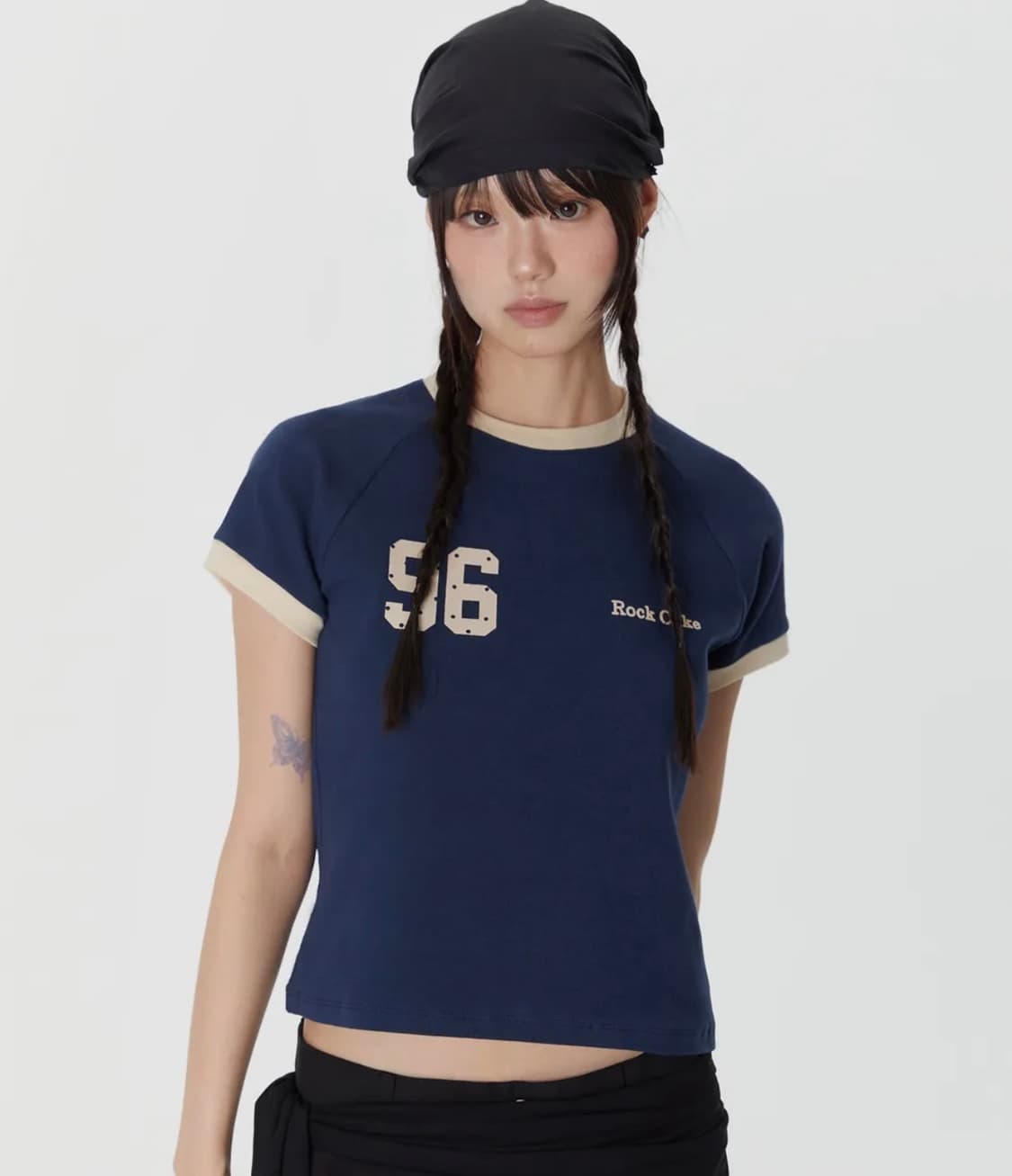 락케이크 96도트 탑 /네이비 상품이미지1