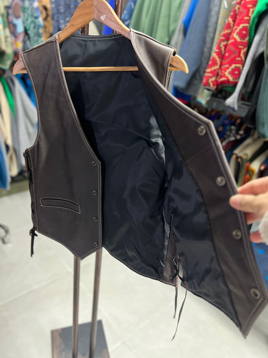 골드윙 금사자수 가죽조끼  상품이미지5