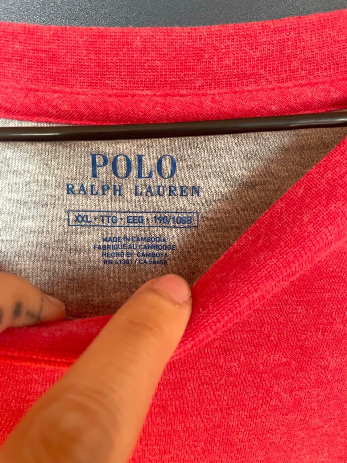 폴로 핑크 코튼 풀오버 롱슬리브 상품이미지2