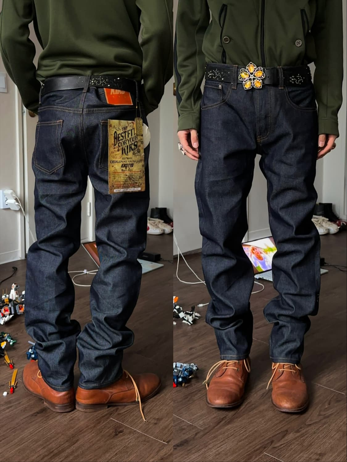 Kiks Tyo 페이퍼 라벨 스키니 진 상품이미지1