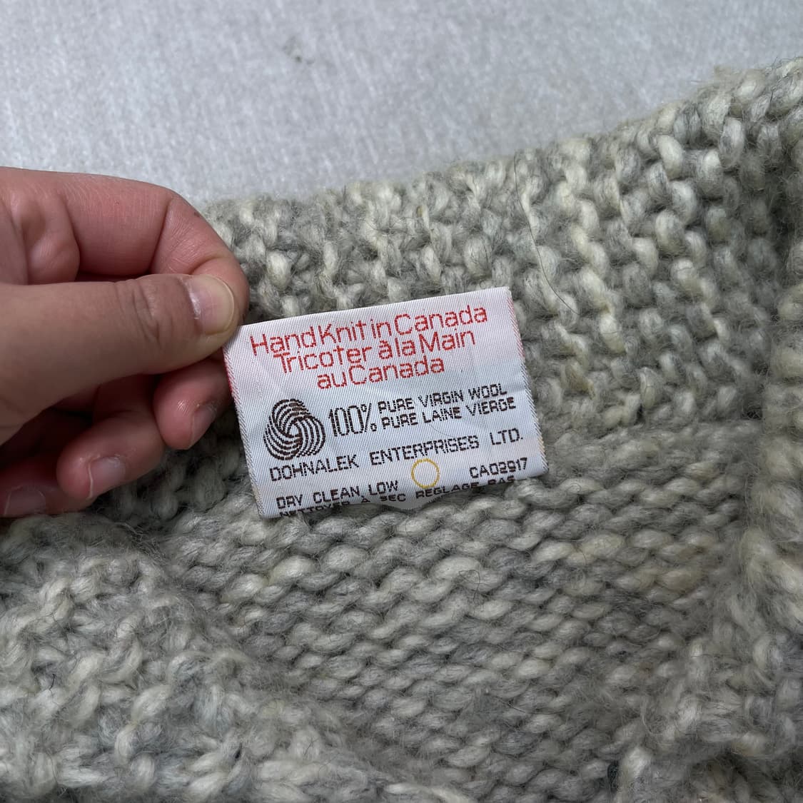 100 TUAK 캐나다 숄카라 코위찬 울 니트 집업 상품이미지3