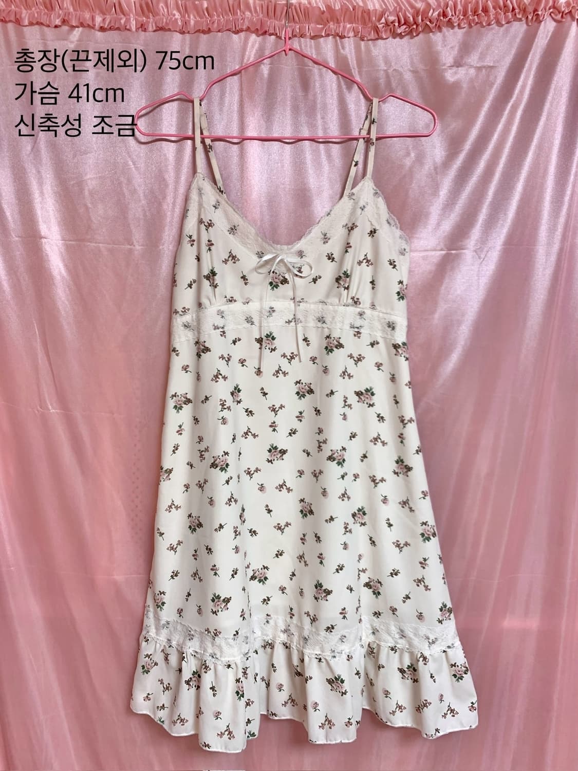 플라워 레이스 끈 원피스 갸루 빈티지 모리 상품이미지1