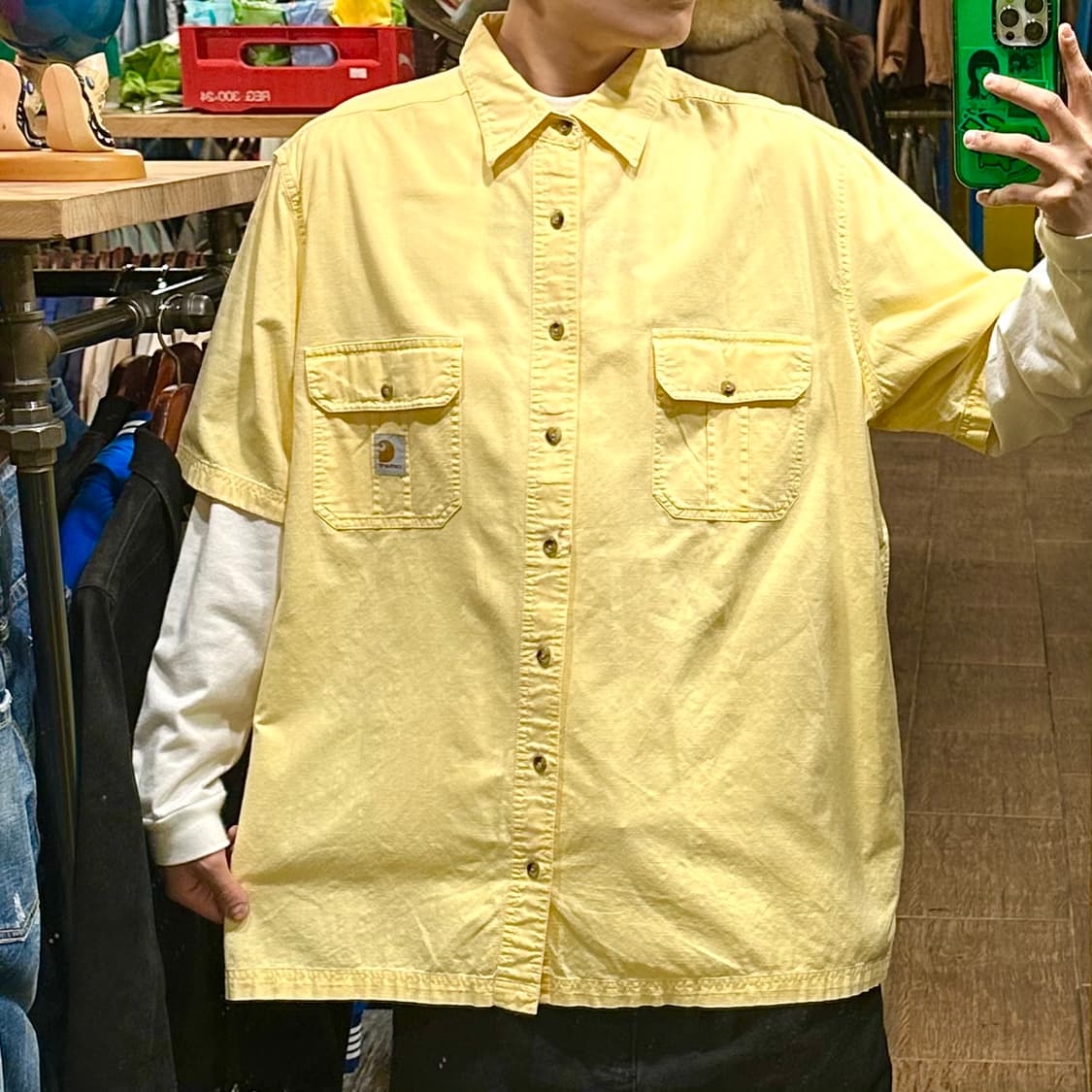 [HI] 칼하트 반팔셔츠 옐로우 상품이미지1