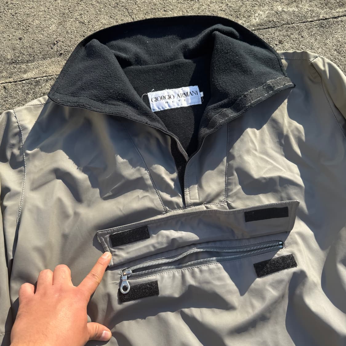 [XL] 90s Giorgio Armani NEVE 하프집업 자켓 상품이미지4