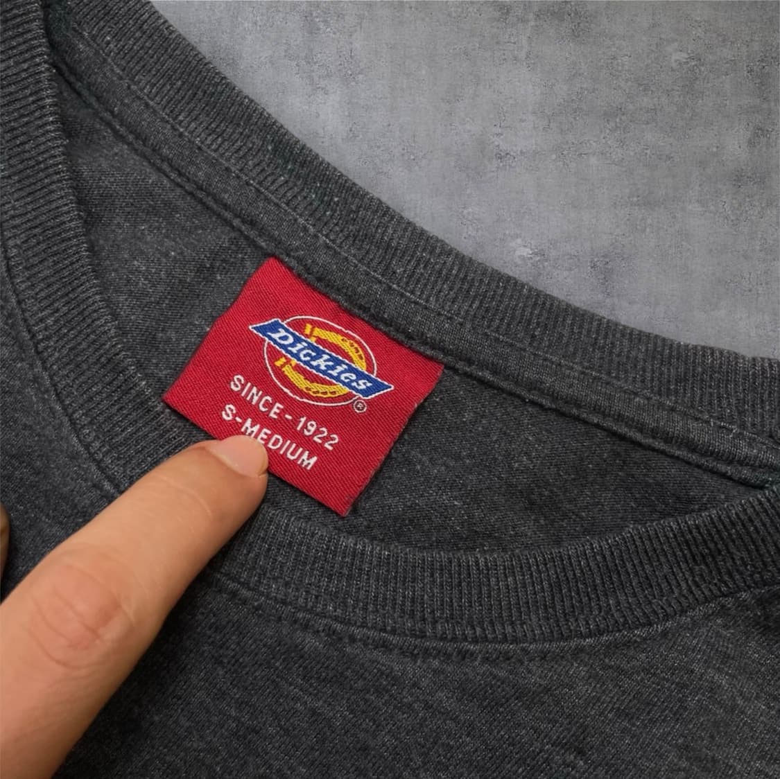 디키즈 Dickies 차콜 빅로고 롱슬리브 긴팔 티셔츠 S 상품이미지2