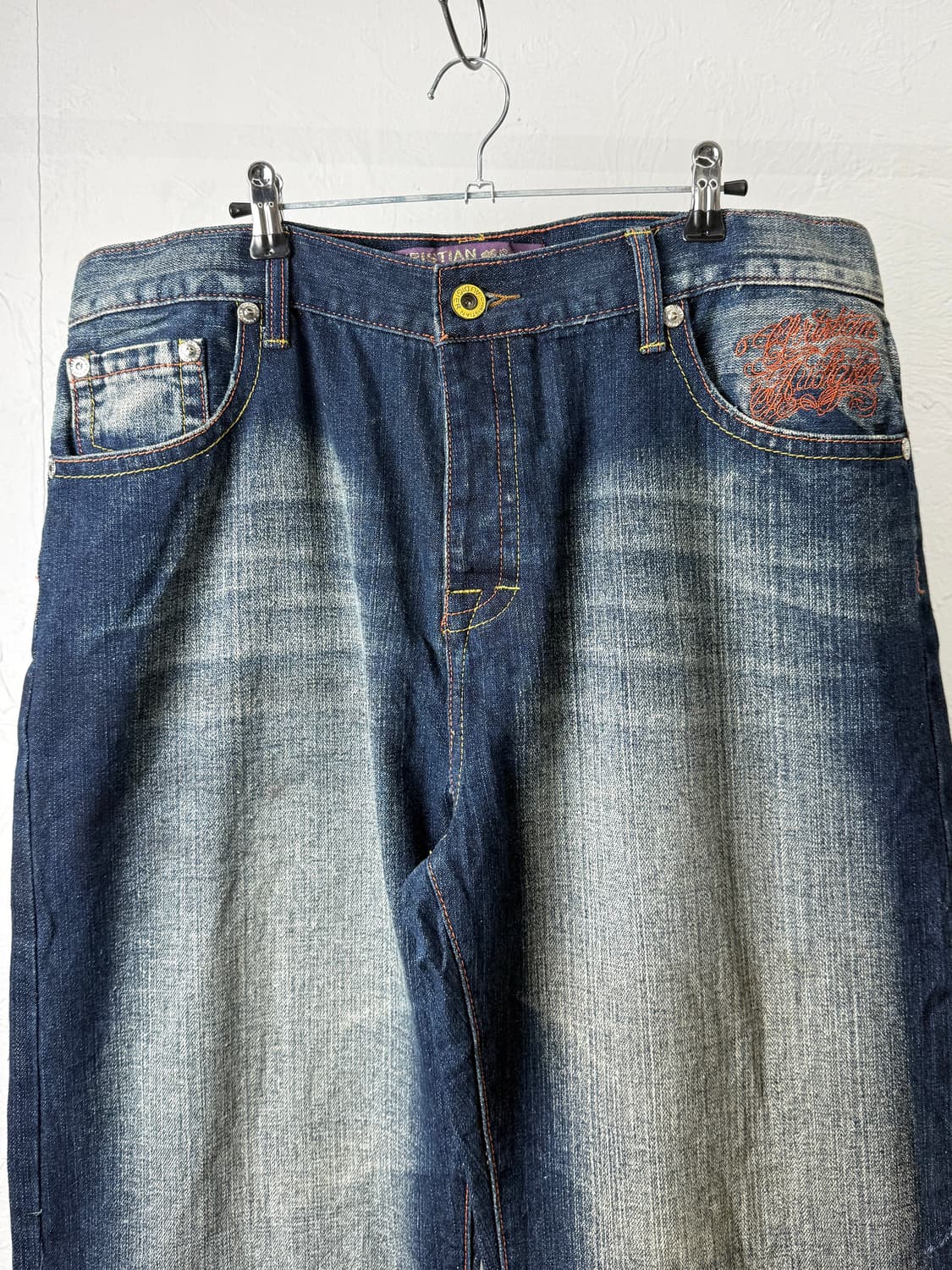 크리스찬 오디저 스컬 데님 팬츠 상품이미지5