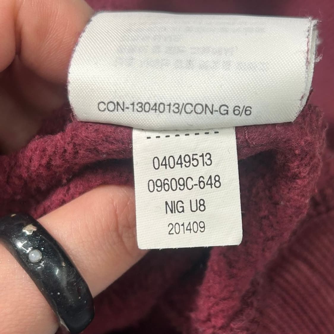 컨버스 크루넥 맨투맨 와인 L 상품이미지7