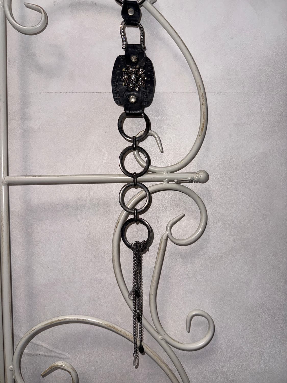 Black flower cubic chain belt 상품이미지7