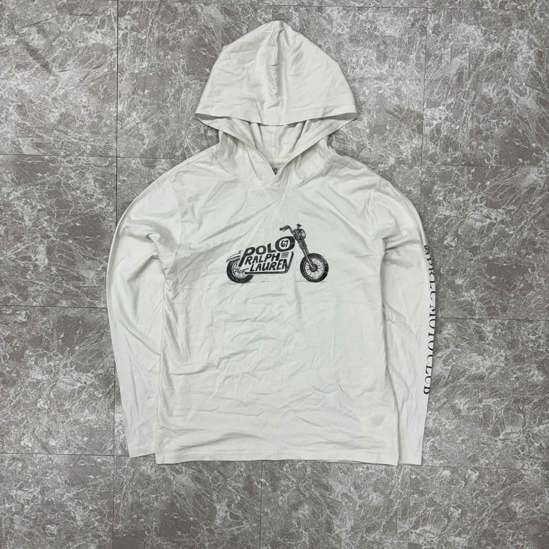 폴로 랄프로렌 바이시클 심볼 화이트 후드 슬리브(XL) 상품이미지2