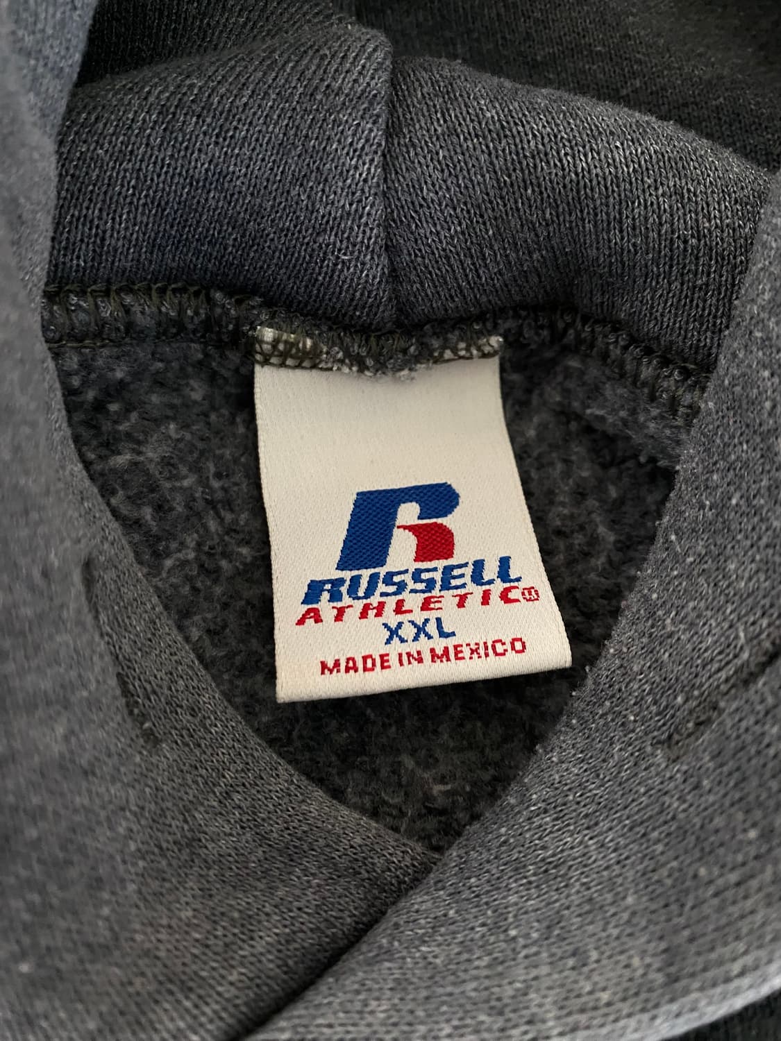 (XXL) 00s 빈티지 러셀 후드 다크그레이 상품이미지3