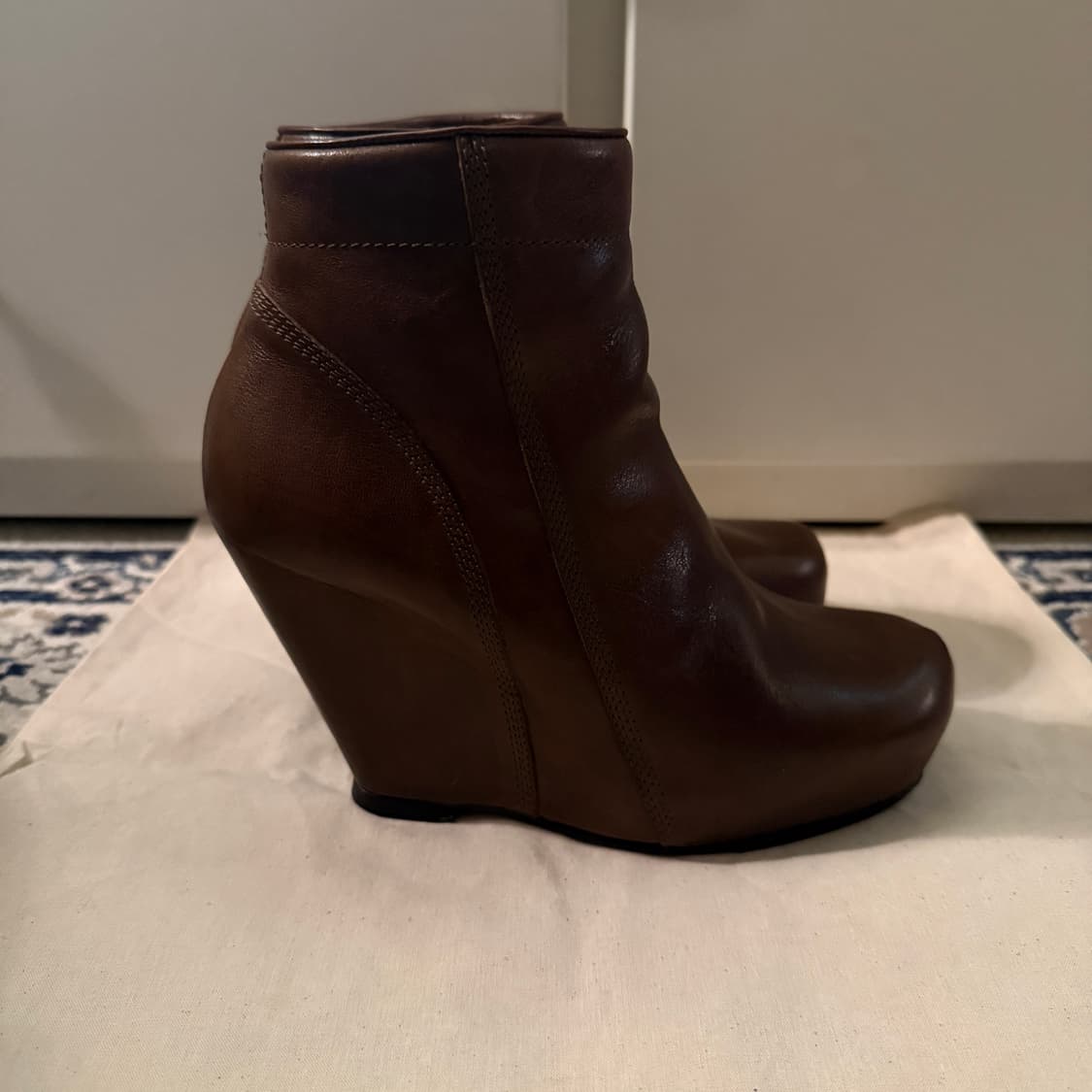 릭오웬스 웨지힐 앵클 부츠 상품이미지4