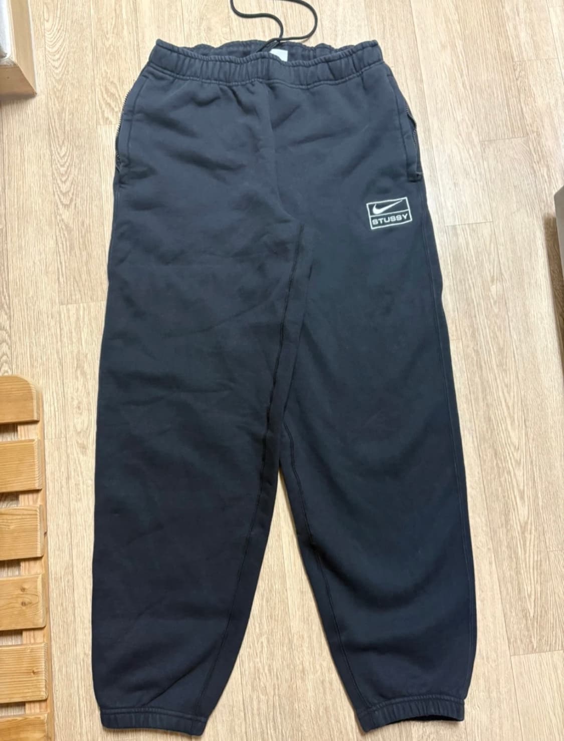 나이키 x 스투시 NRG 워시드 플리스 팬츠 블랙 XS 상품이미지1