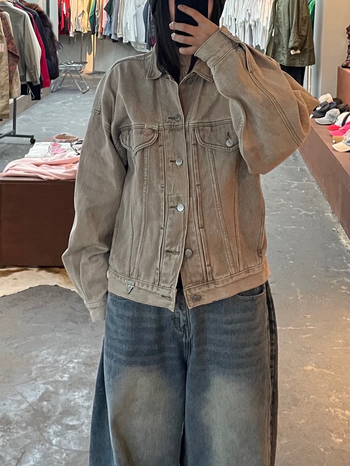 게스USA 워싱 데님 트러커 자켓 H1899 상품이미지1