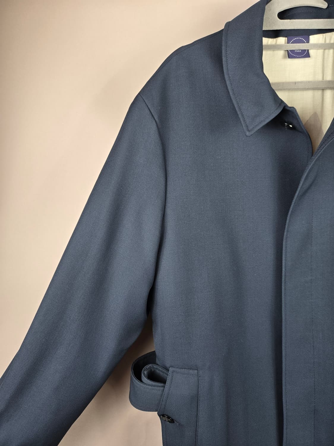 [무료배송]자라 L 남성 롱 트렌치코트 맥코트 코트 네이비 옴므 상품이미지4